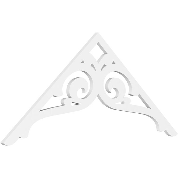 Ekena Millwork Pitch Bordeaux Architectural Grade PVC Gable Pediment, 60"W x 25"H x 1"P (10/12) GPP060X025X100BOR - main